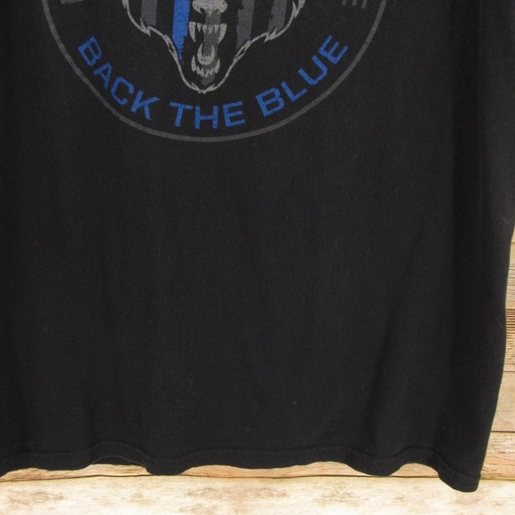 5.11 Tactical Black Back the Blue Crew Neck Short Sleeve Tee L - Picture 13 of 13